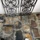 Pair of old cast iron door grilles