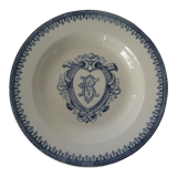 Assiette  terre de fer faience ancienne monogramme B