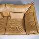 "Pagoda" sectional sofa for 2 in tan leather by De Sede DS-19, 1970s.