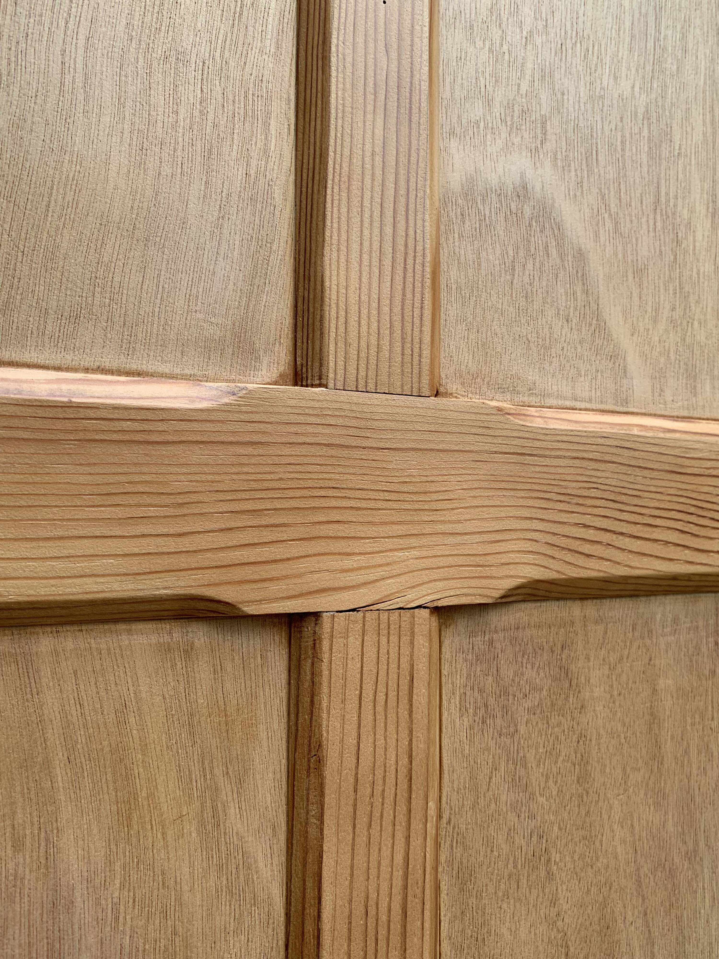 Parisian bonnet wardrobe, raw wood, 1950s