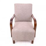 A pair of Art Deco armchairs designed by J. Halabala from the 1930s, Czechoslovakia. After renovation.