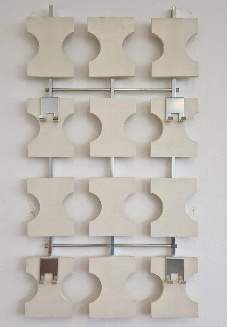 Mid-Century Rare Wall Coat Rack, Germany, 1970s