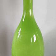 Grand vase bouteille géant en verre doublé vert pomme (66 cm)
