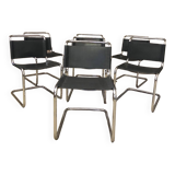 Set of 7 S33 Mart Stam Chairs Circa 1980
