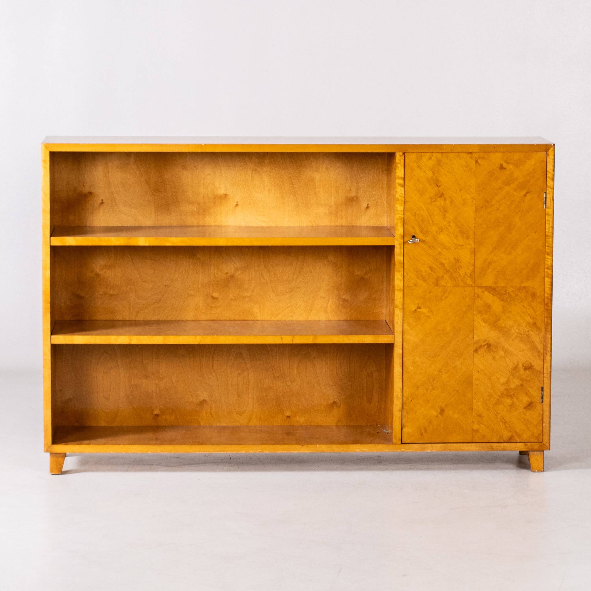 Bibliothèque Buffet vintage en bouleau 1940 Suède