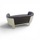 Bz49 sofa by Hans Ell for 't Spectrum / 1970 / dark brown leather