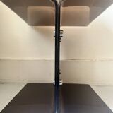 Smoked plexiglass side table/bedside table, M. Dumas for Roche Bobois 1970