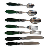 Cutlery set x8 Laure Japy silver-plated and wood