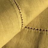 Old Mustard Yellow Linen And Cotton Sheet