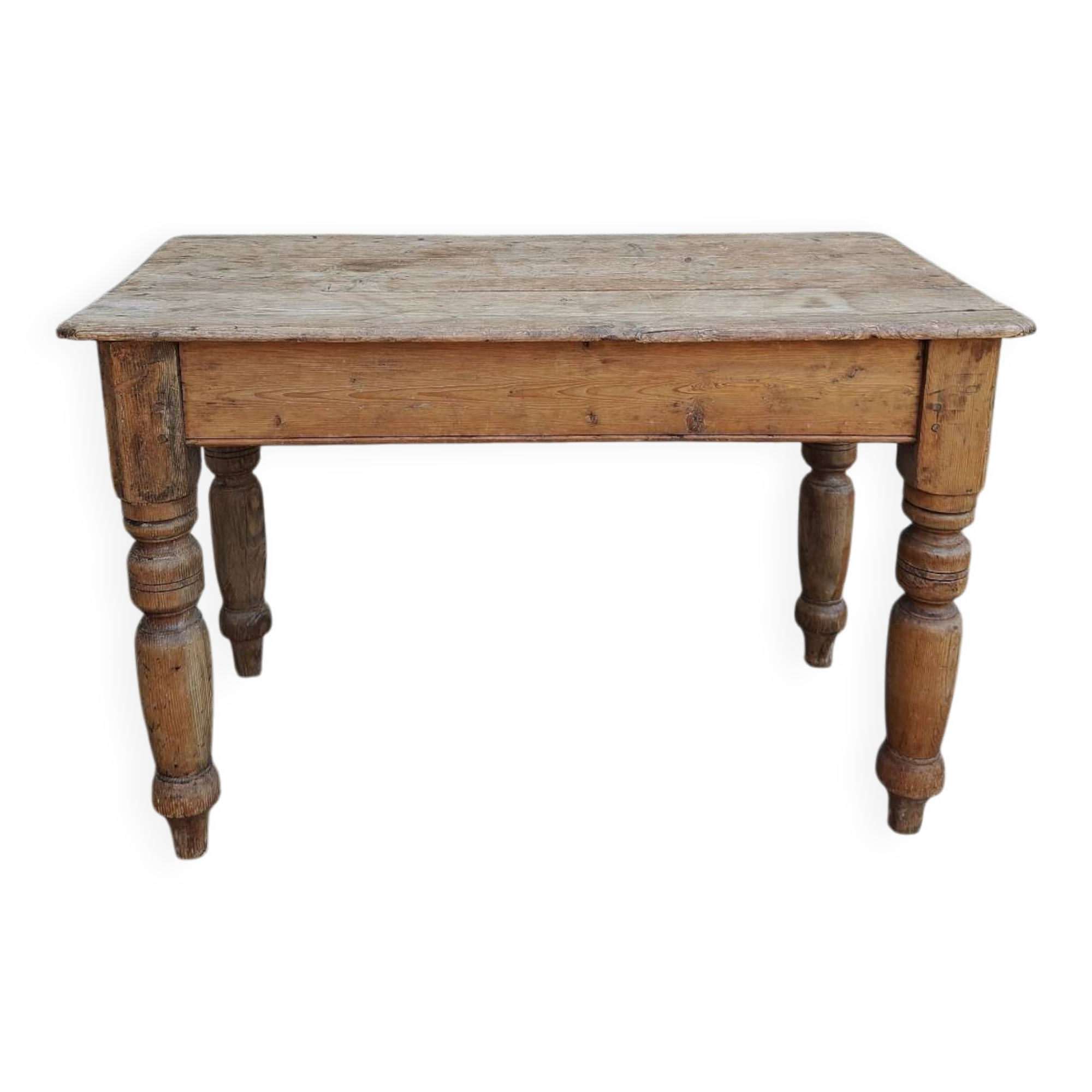 Small antique farmhouse table in solid pine.
