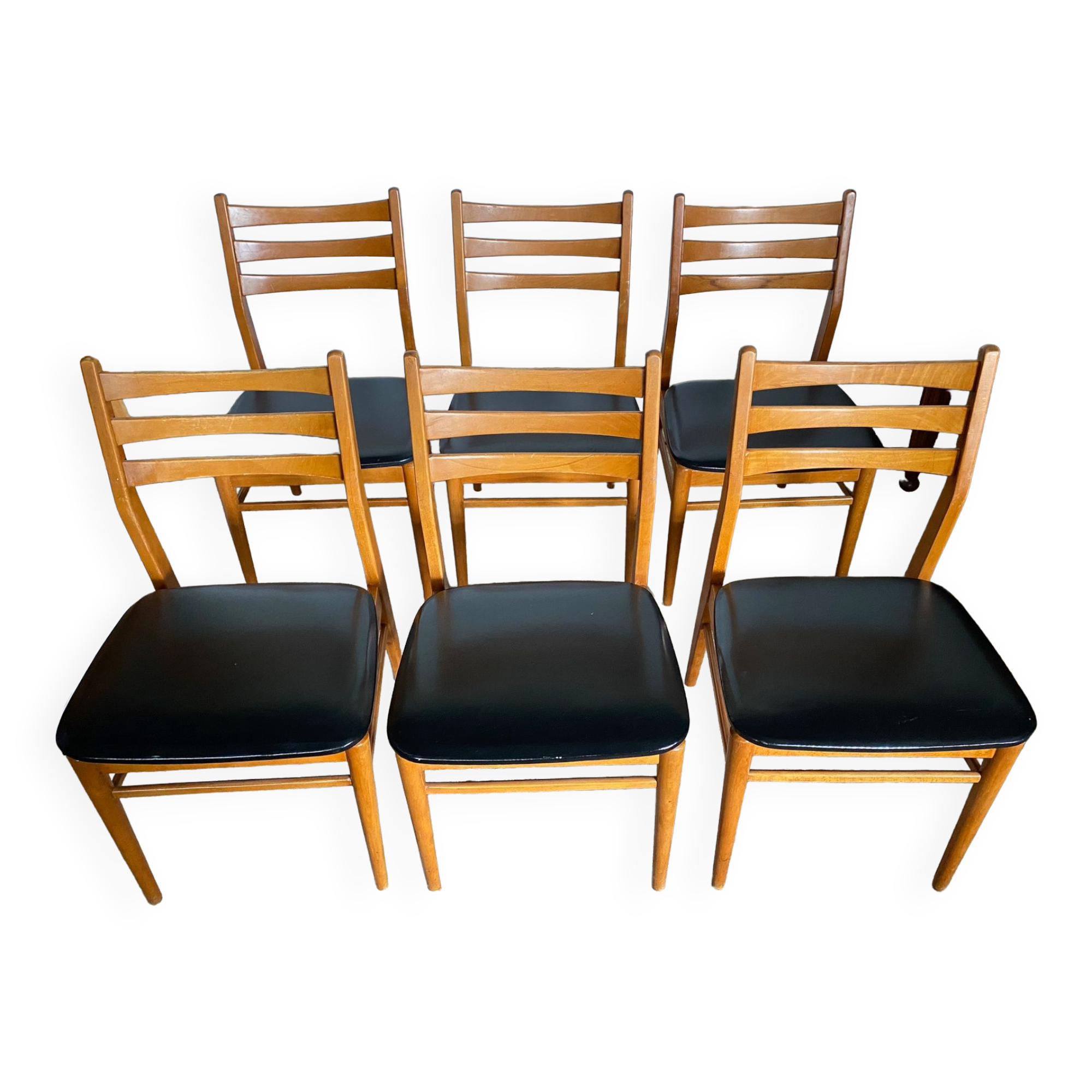 Set of 6 scandinavian chairs