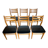 Set of 6 scandinavian chairs