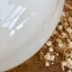 Vintage globe-laying lamp in white opaline