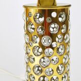 Rupert table lamp by Nikoll mid-century in brass tube and bubble glass, Austria, 1950s.