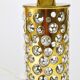 Lampe de table Rupert Nikoll milieu du siècle en tube de laiton et verre à bulles, Autriche, années 1950