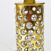 Rupert table lamp by Nikoll mid-century in brass tube and bubble glass, Austria, 1950s.