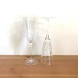 Flutes a champgne thomas webb - cristal - modèle roméo - vintage