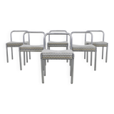 6x Dining Chair in Chrome model SE03 by Martin Visser for Spectrum, 1970s