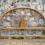 Vintage rattan headboard 1970 140cm