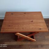 Coffee table in pine Pierre Beguet 70s