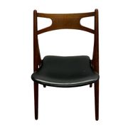 4x Teak Dining Chairs Hans J. Wegner CH29 Sawbuck