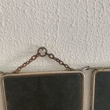 Vintage mirror 1930 triptych barber Le Solide Paris beveled - 25 x 59 cm