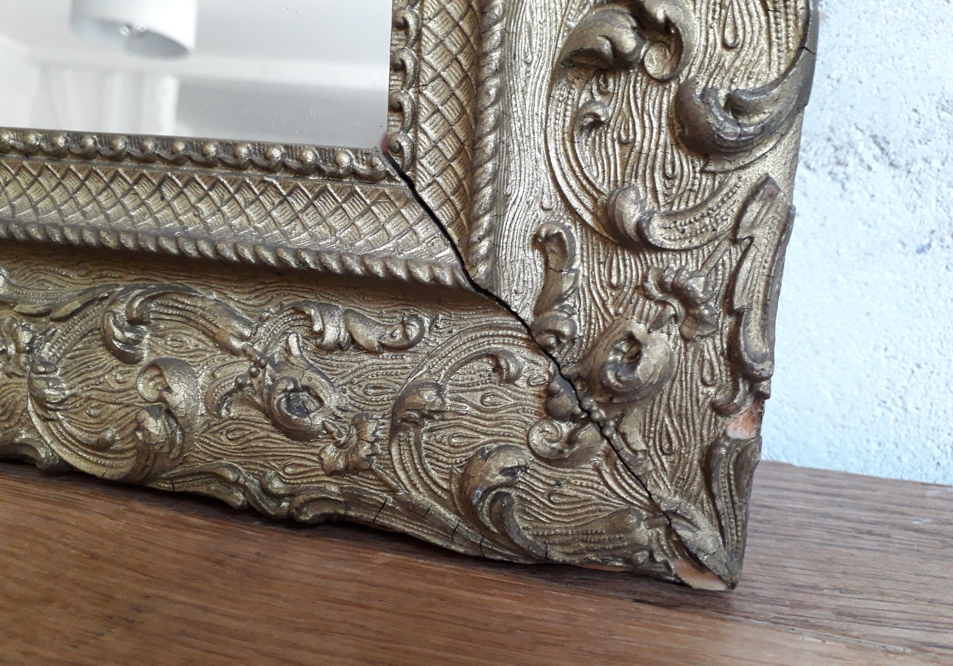 Mirror old gilded frame