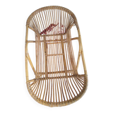 Magnificent vintage rattan cradle
