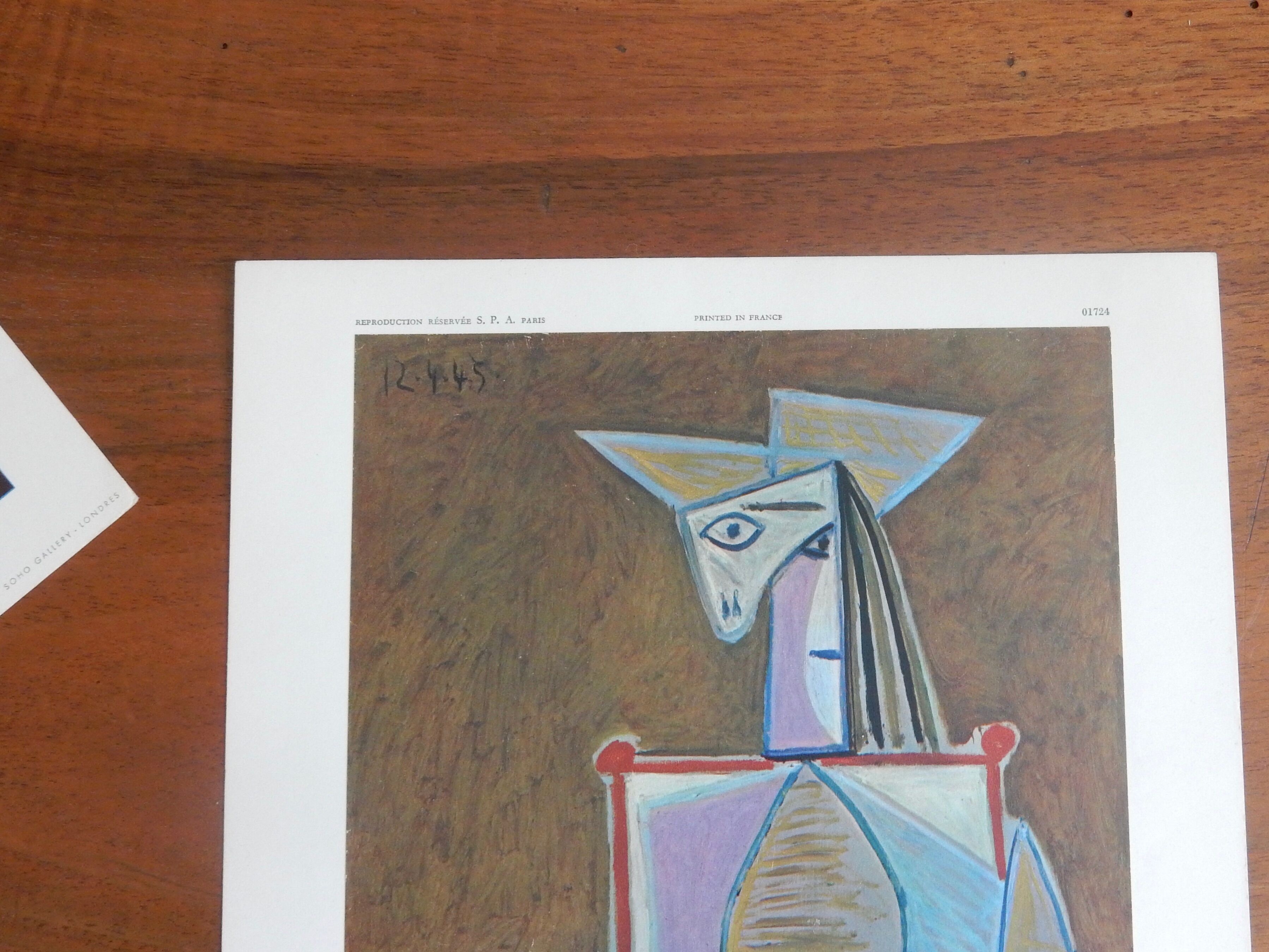 Picasso Figure 1945 reproduction Editions Braun & Cie - Paris