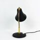 Lamp applies black metal and brass pot 1950
