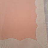 Old square rose tablecloth with 8 towels, handmade