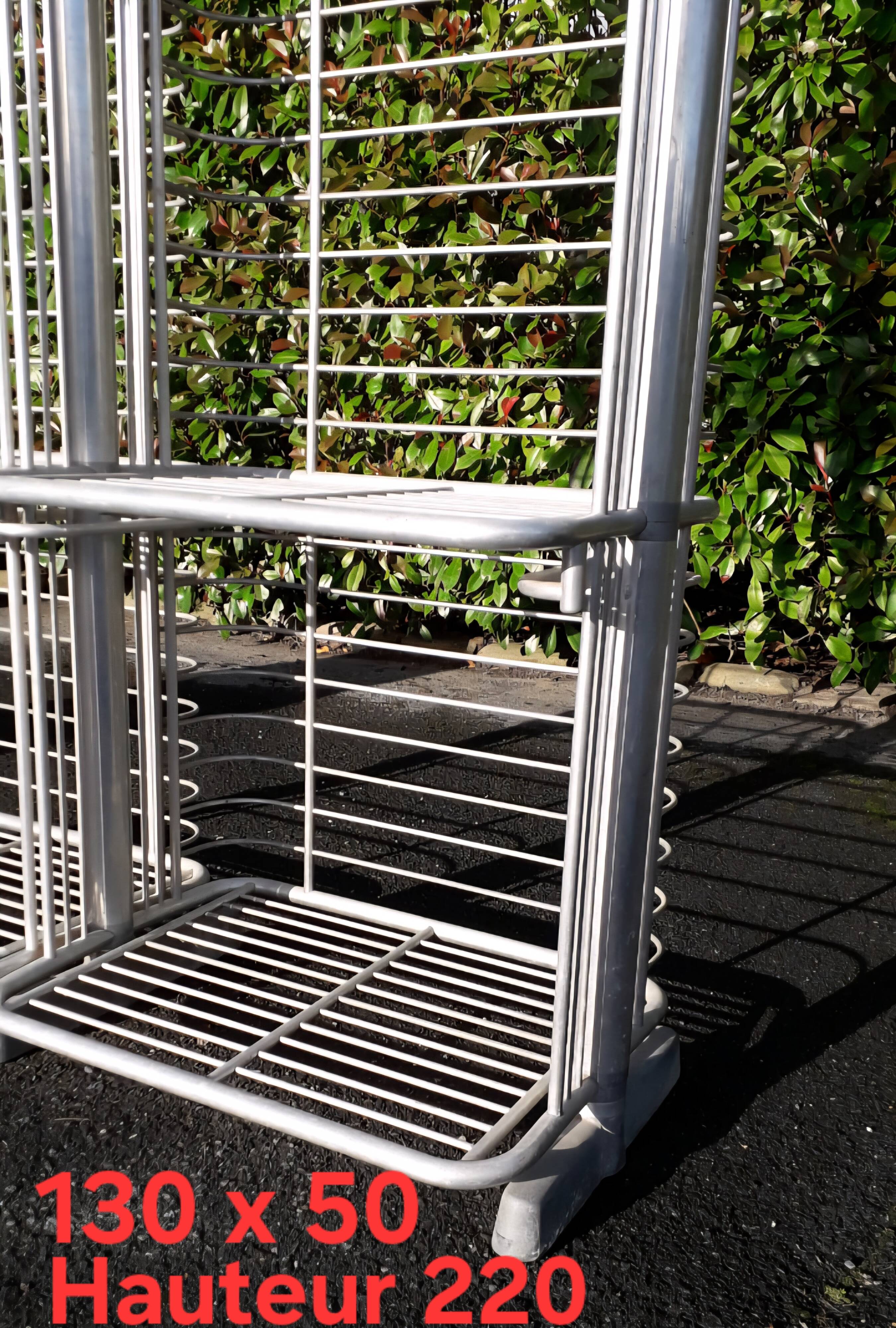 Art Deco shelf, aluminum
