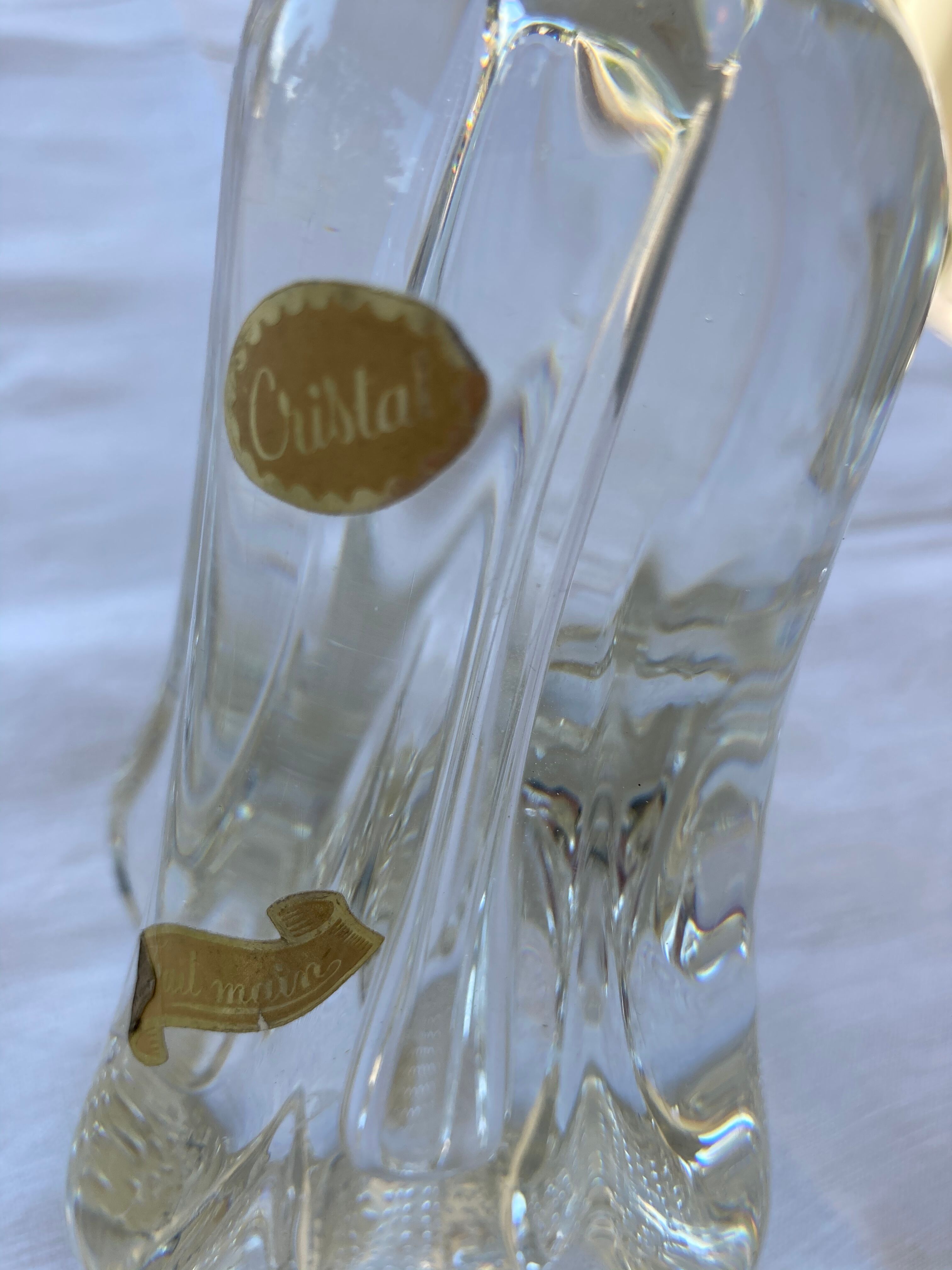 Pair of crystal lamp feet