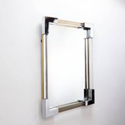 Wall mirror in lucite and chrome, 1970s