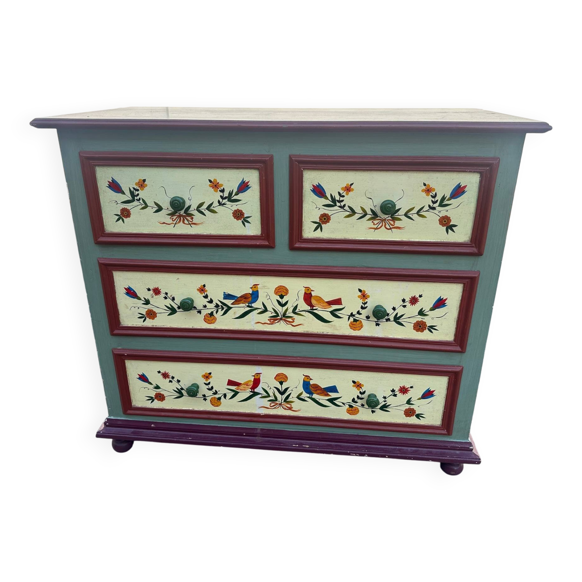 Hand painted chest of drawers