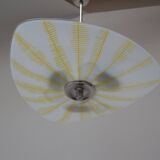 Mid-century glass pendant by Napako, Czechoslovakia, 1970s.