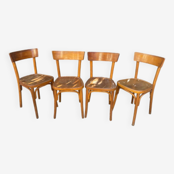 Set of four bistro chairs