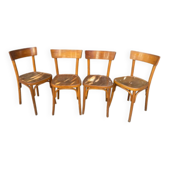 Set of four bistro chairs