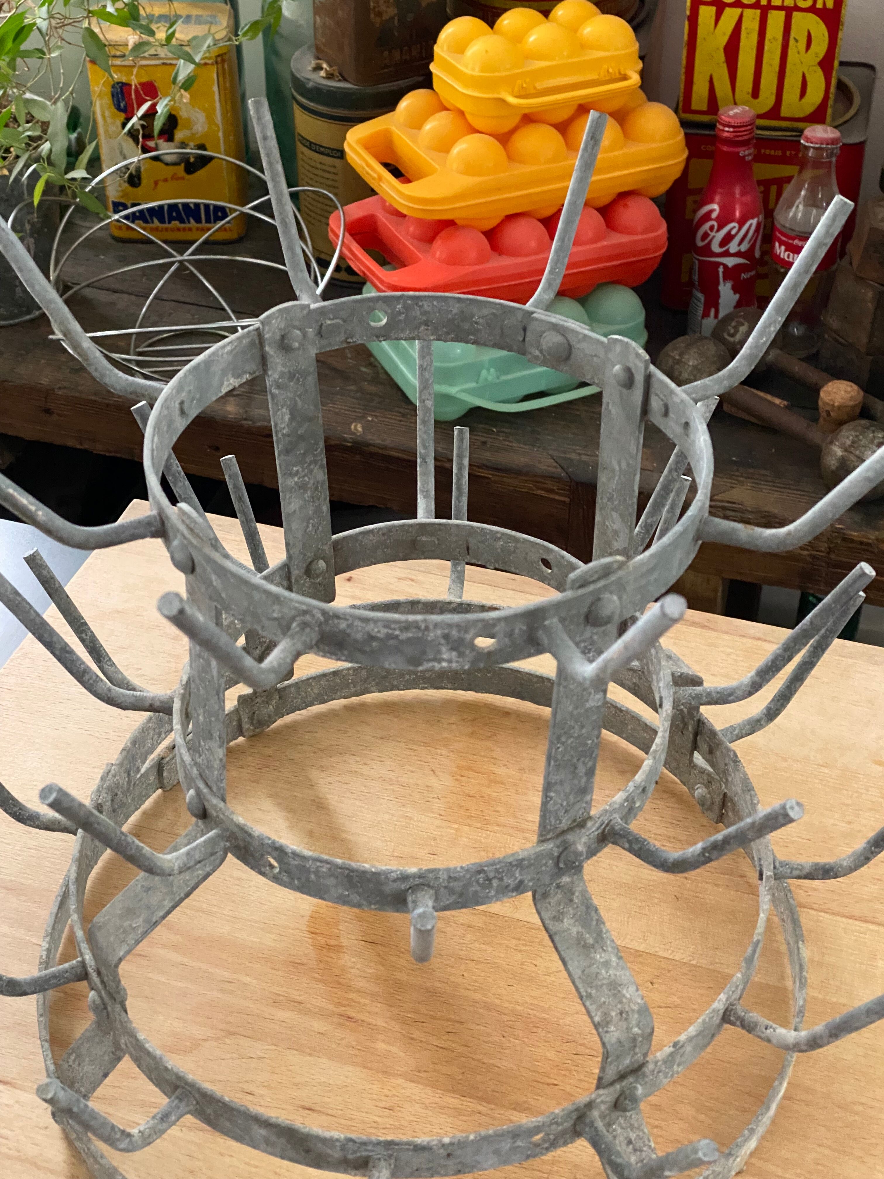 Hedgehog with vintage bottles