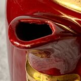 Antique Saint Clément coffee pot in burgundy and gold