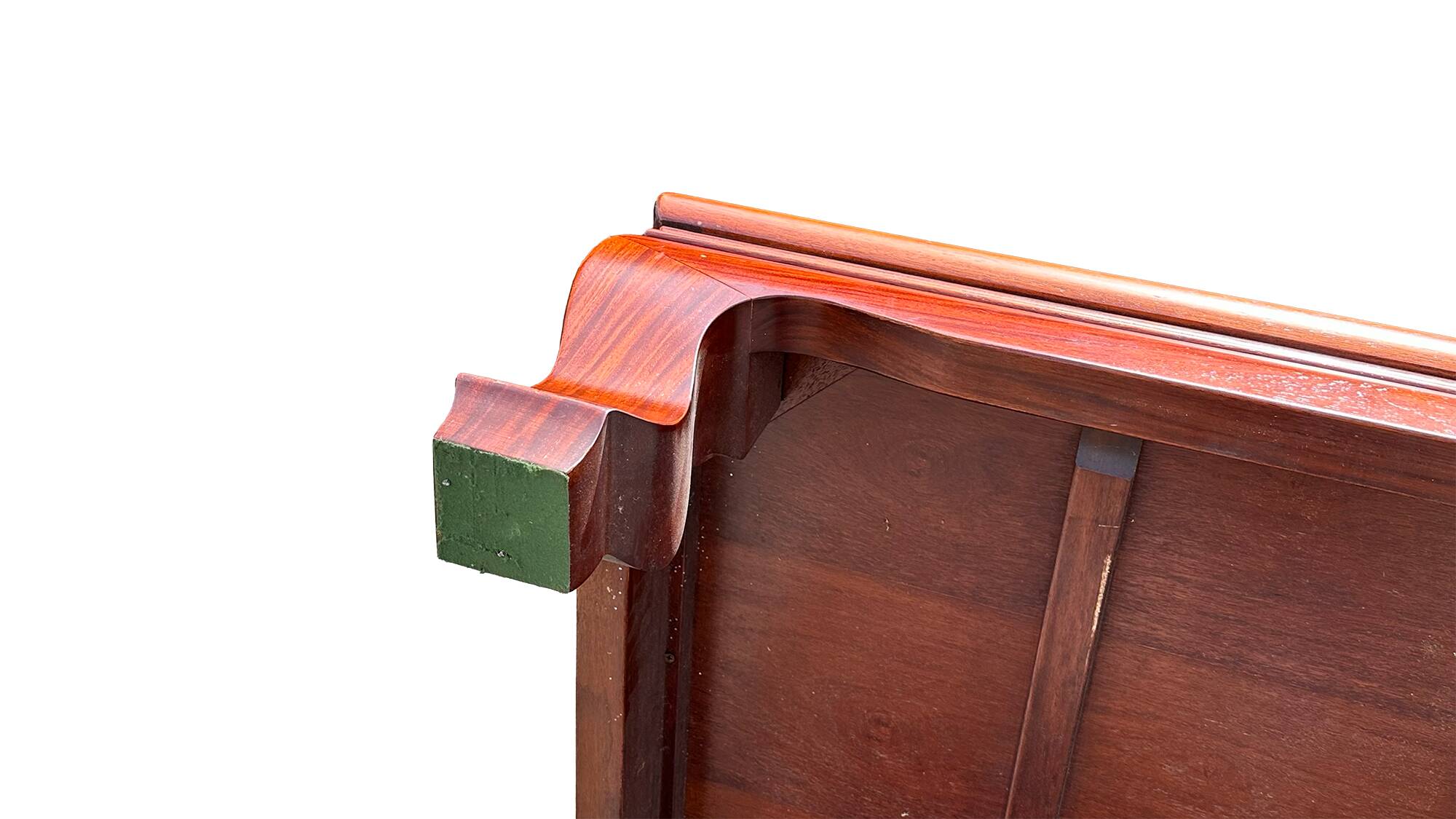 table in natural varnished quince wood