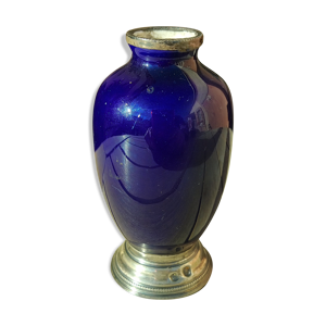 Vase en céramique bleu