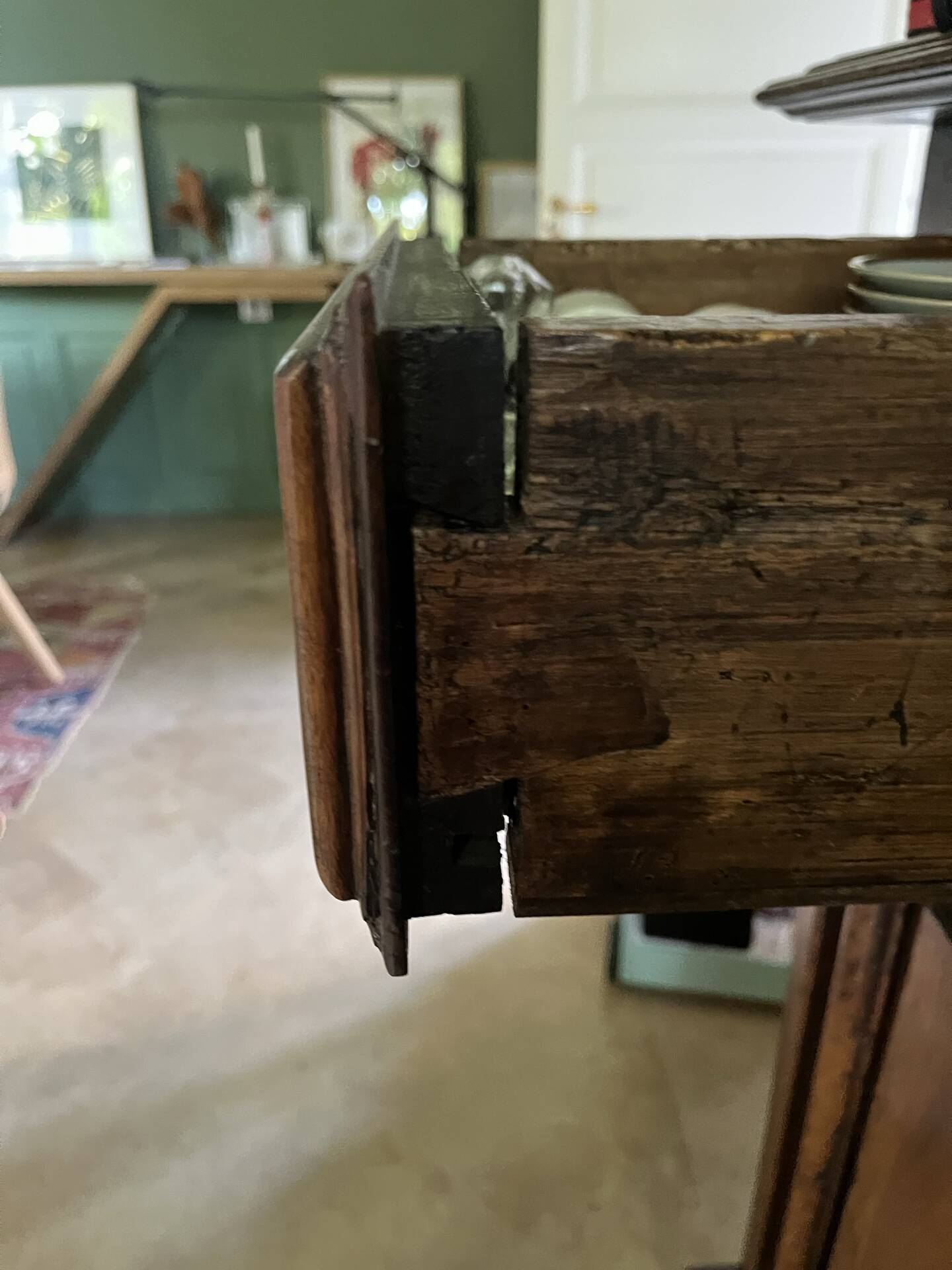 Two-body walnut buffet, High period regional.