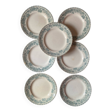 7 flat iron earth plates from Moulin des loups & Hamage.
