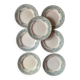 7 flat iron earth plates from Moulin des loups & Hamage.