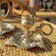 Pair of vintage solid brass candle holders