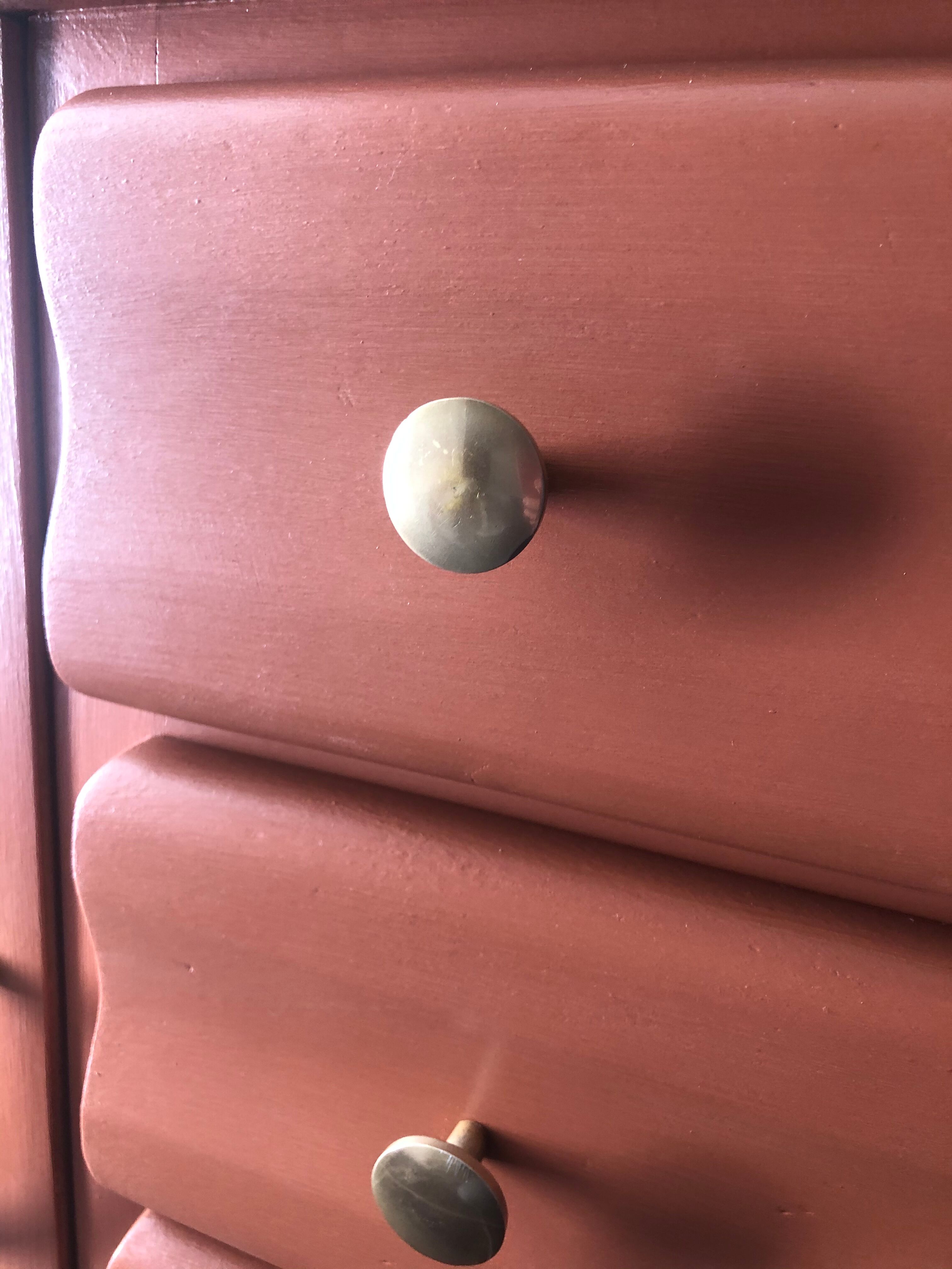 Terracotta vintage chest of drawers