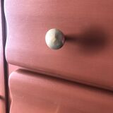 Terracotta vintage chest of drawers