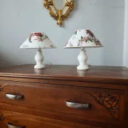 Pair of vintage alabaster lamps