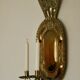 X-large mid-century Swedish brass Baroque sconce with double arm design